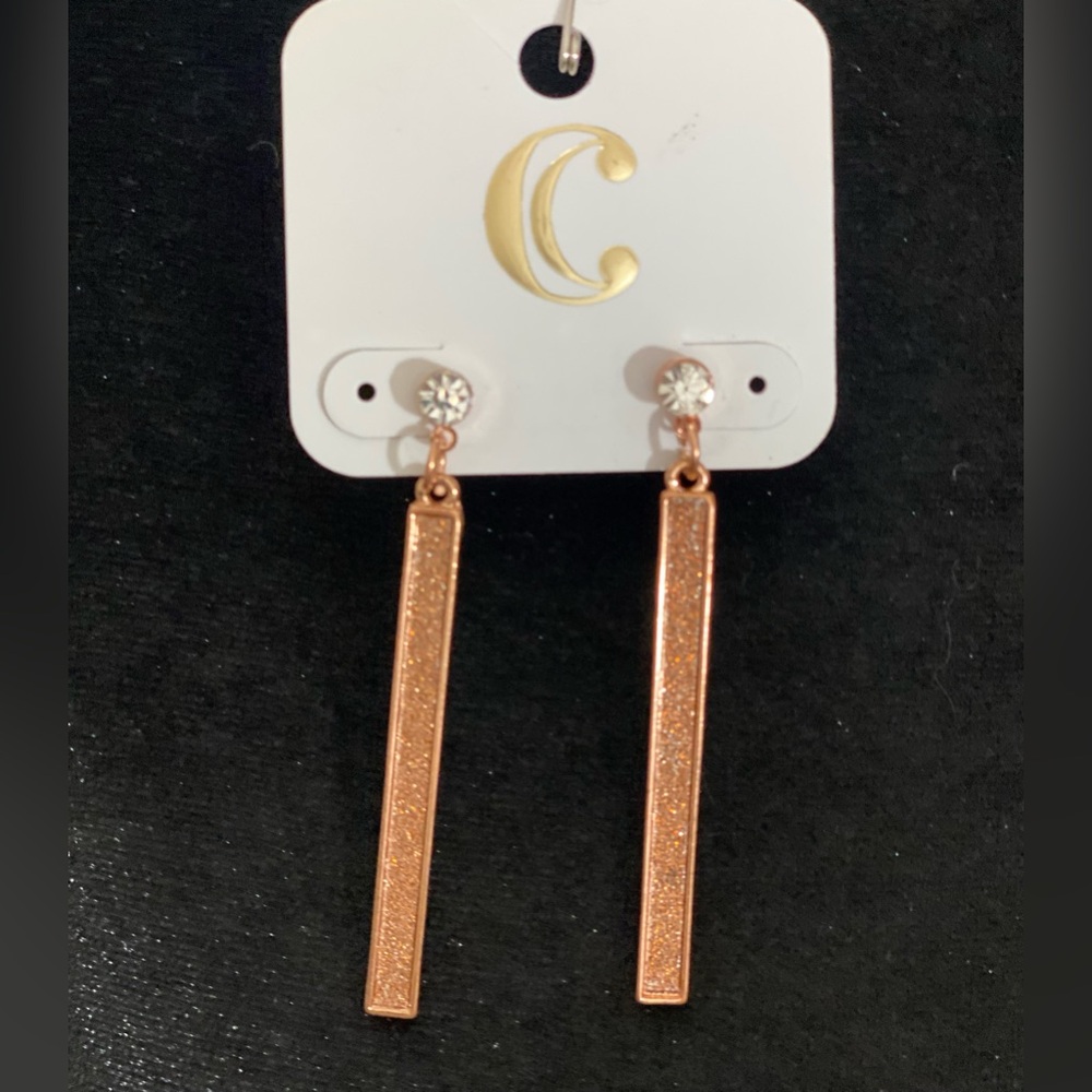 Elegant Rose Gold Drop Earrings